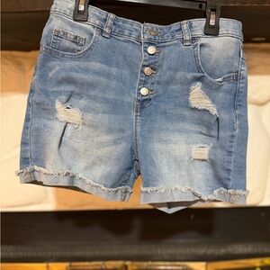 Wonder Nation Light Blue Distressed Jean Shorts